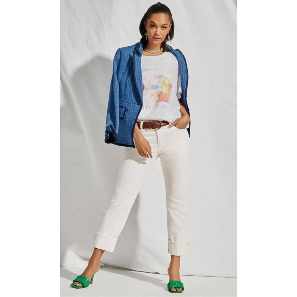 Cabi 100% Boyfriend White Jeans Size 4